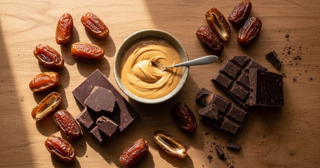 Ingredients for 3 Ingredients Date Snickers