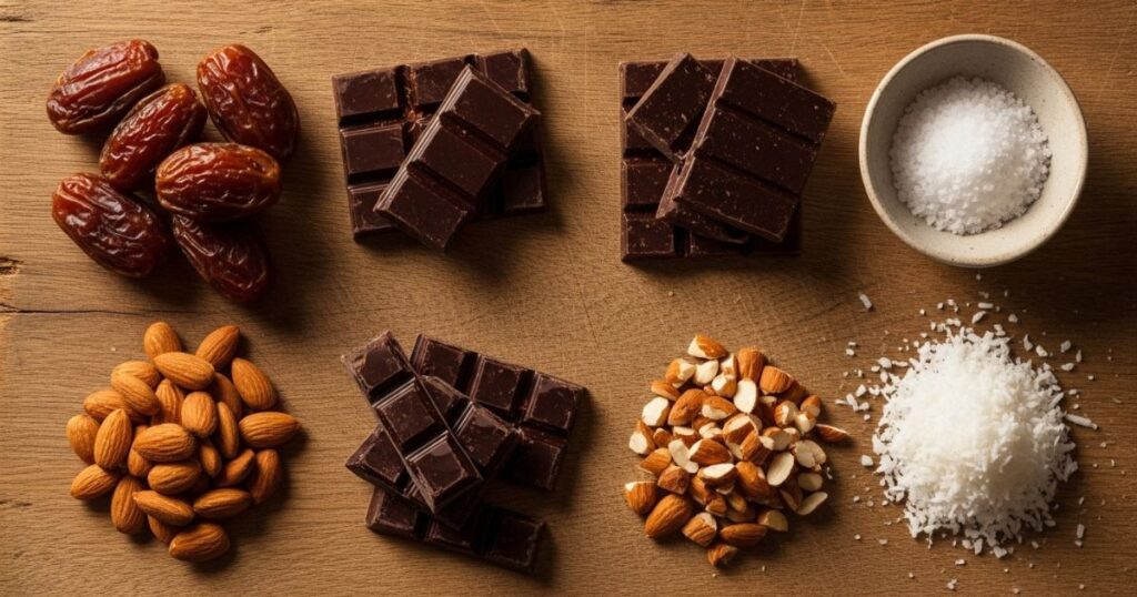 Ingredients for Dubai Chocolate Date Bark