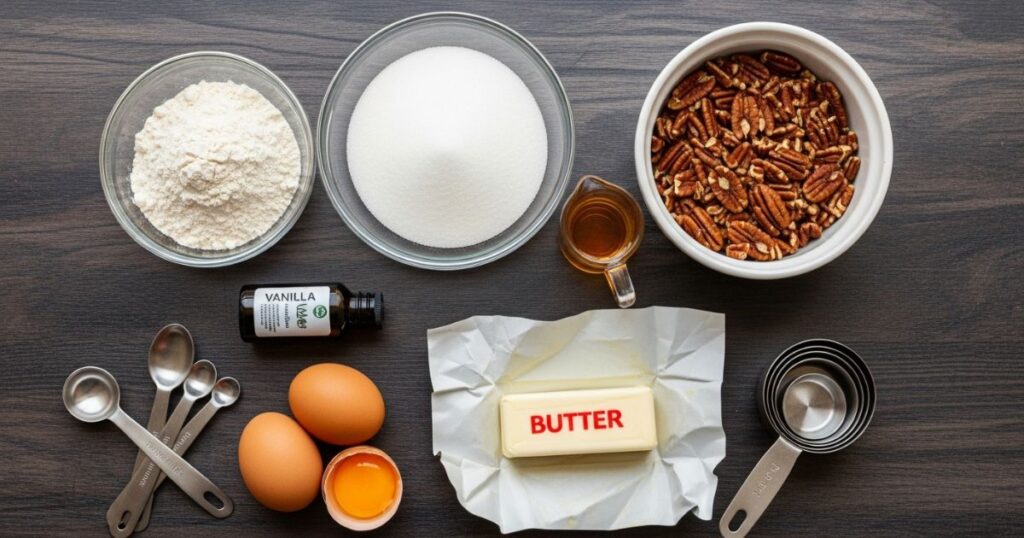 Ingredients for Pecan Pie Bars