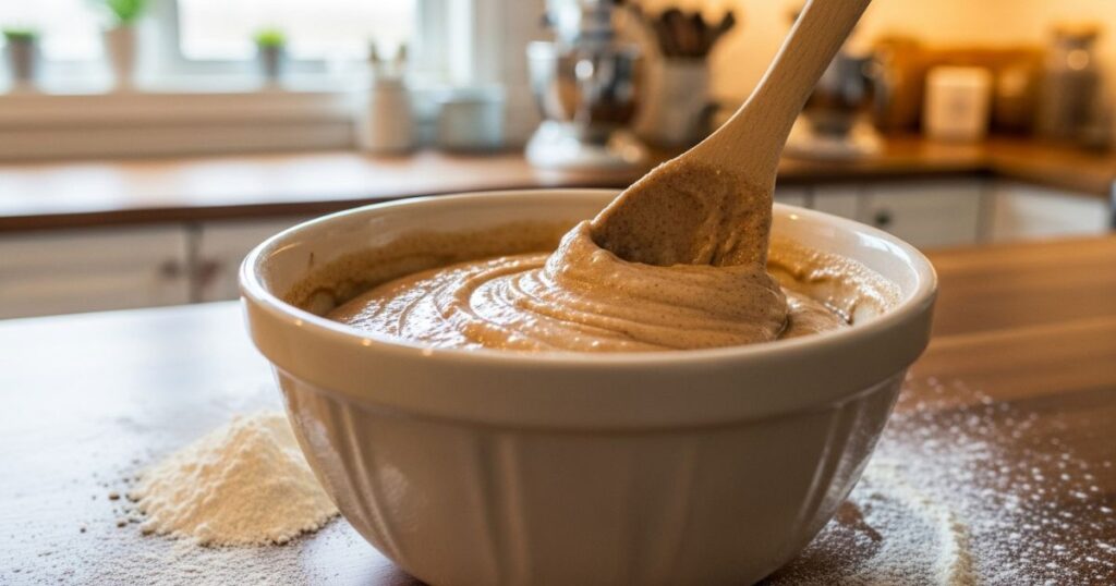 Mixing Cinnamon Donut Bread Batter