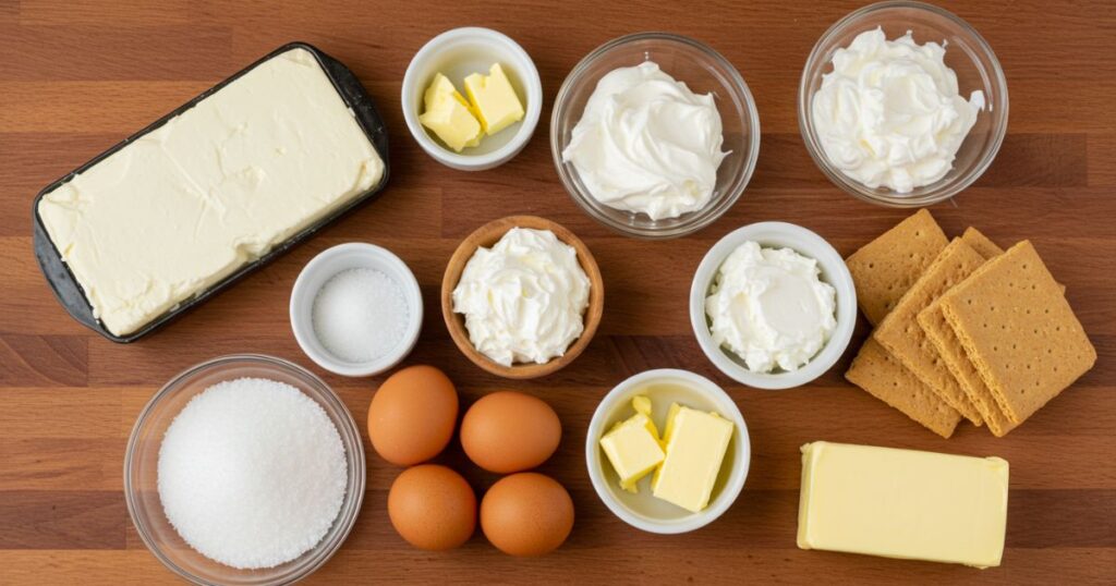 New York Cheesecake Ingredients