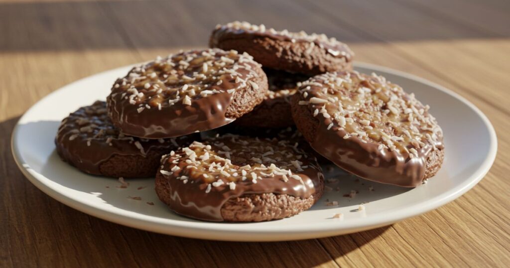 Plate of German Chocolate Cookies