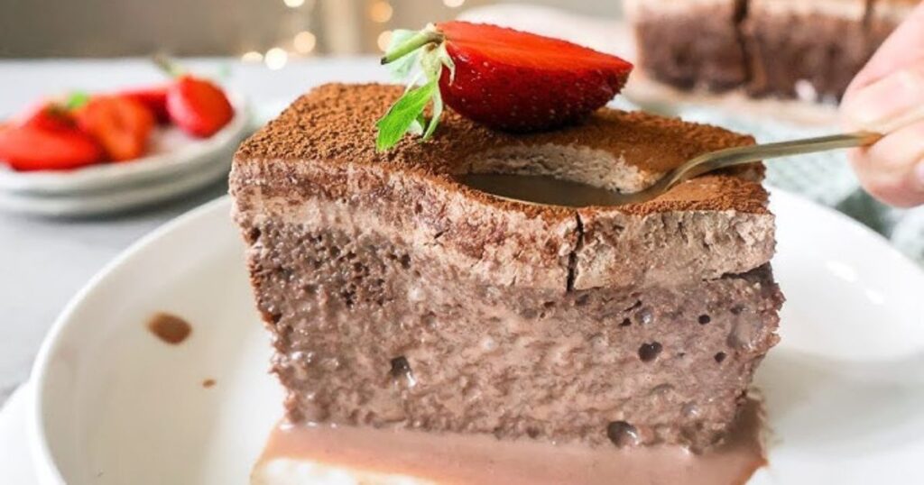 Slice of Chocolate Tres Leches Cake