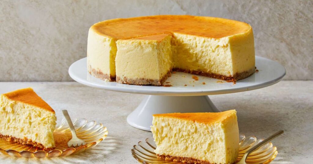 Slice of New York Style Cheesecake