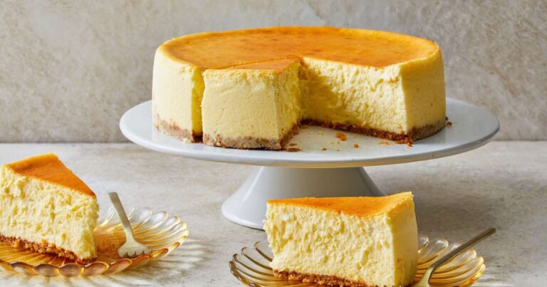 Slice of New York Style Cheesecake