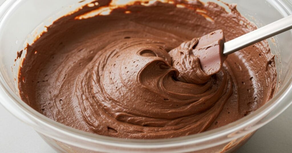Whipped Chocolate Mousse in Bowl