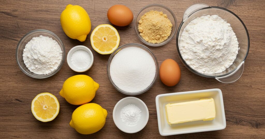 ingredients for Lemon Crumb Bars