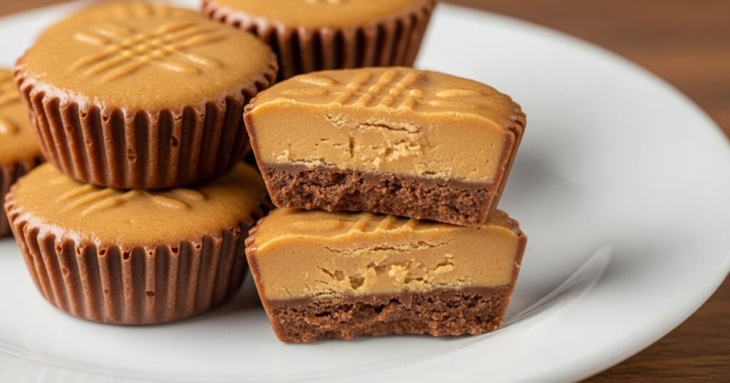 Finished homemade peanut butter cups