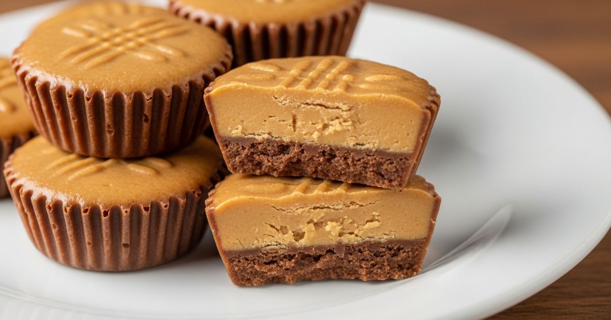 Finished homemade peanut butter cups