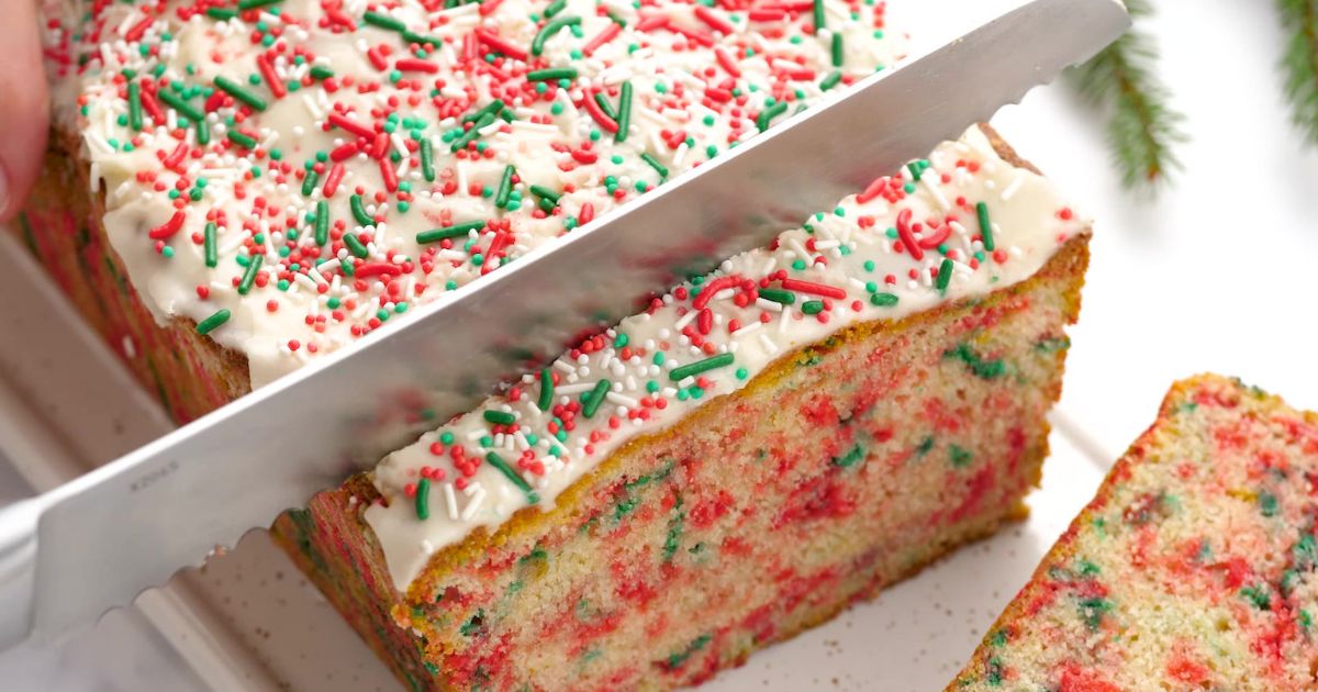 Golden festive Christmas bread dusted with sugar
