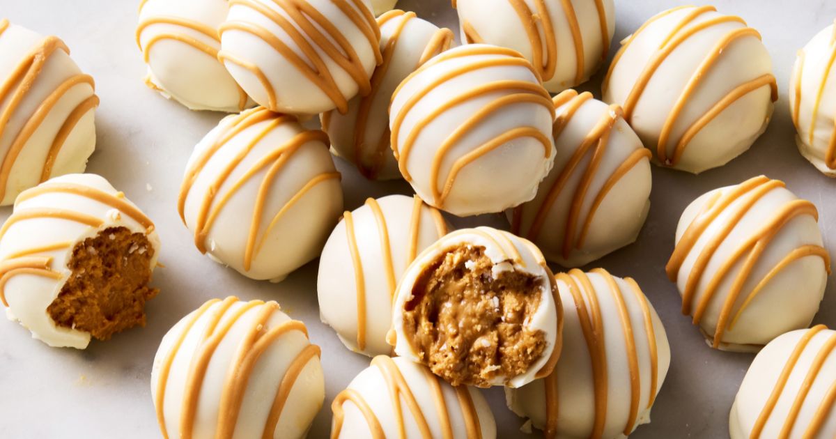 Biscoff cookie butter truffles coated in chocolate