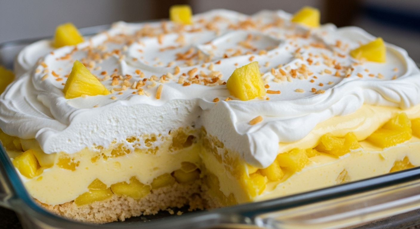 Pineapple coconut dream cake