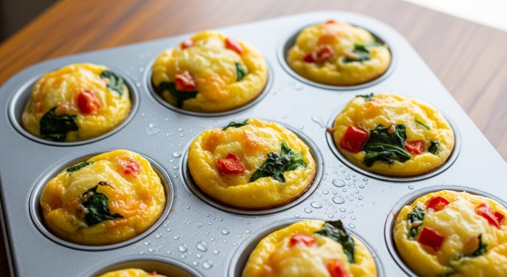 Baking cottage cheese egg bites