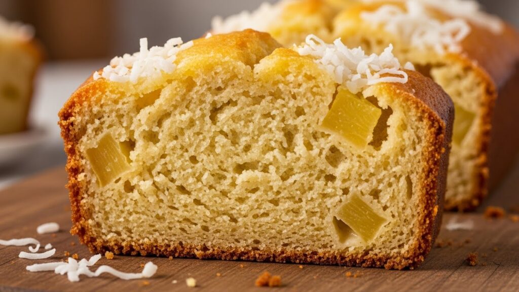 serving pineapple coconut bread