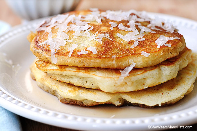coconut cream pancakes