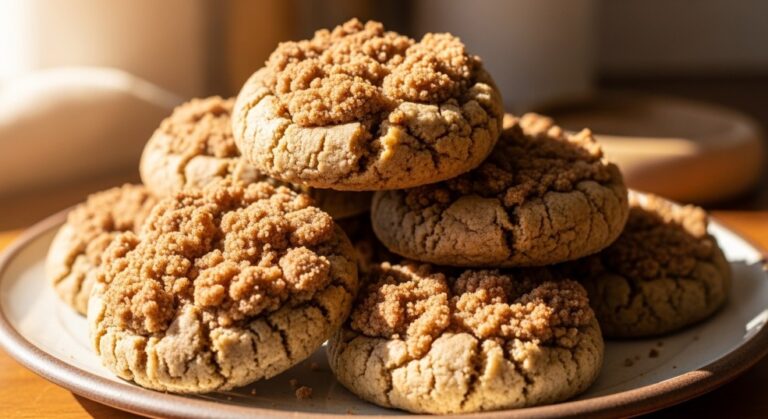 Coffee cake cookies with crumb topping