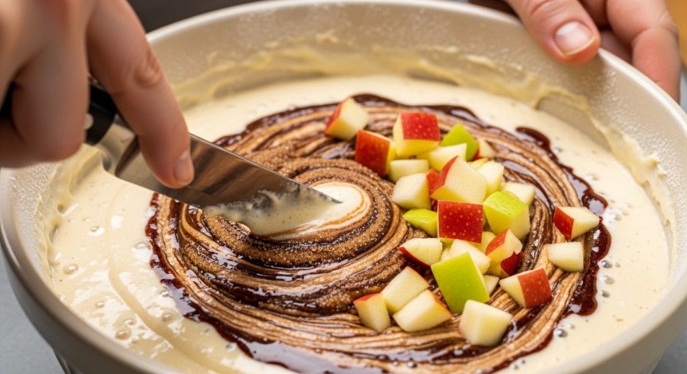 simple ingredients used for Apple Fritter Cake