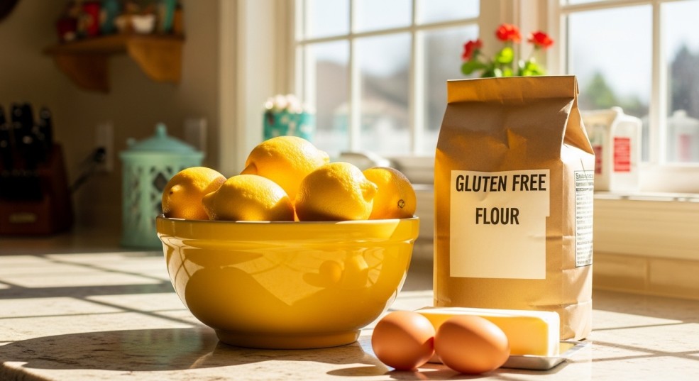 ingredients for Gluten Free Lemon Brownies
