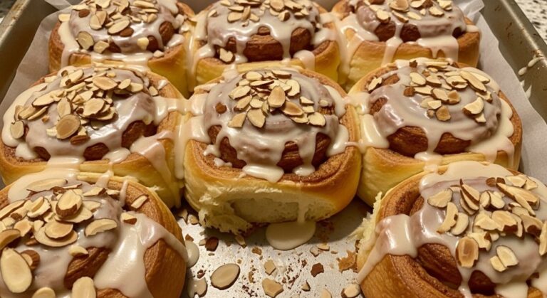 Almond croissant cinnamon rolls
