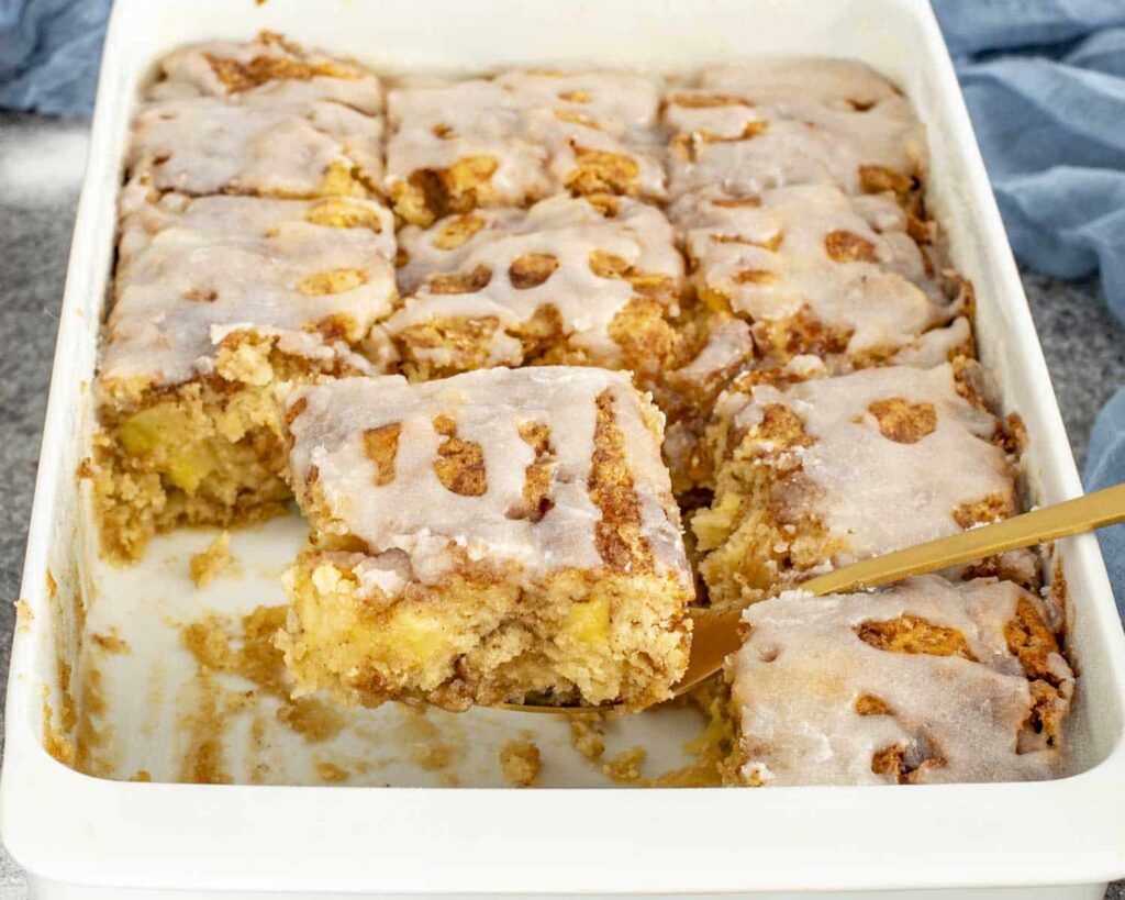 golden brown Apple Fritter Cake